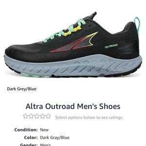 Altra Outroad Men's Shoes - Dark Gray/Blue